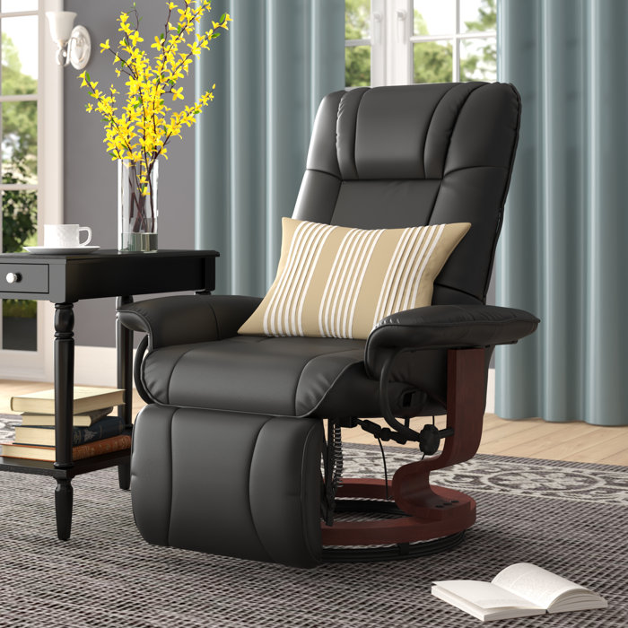 Winston Porter Wilde Vegan Leather Swivel Recliner & Reviews Wayfair
